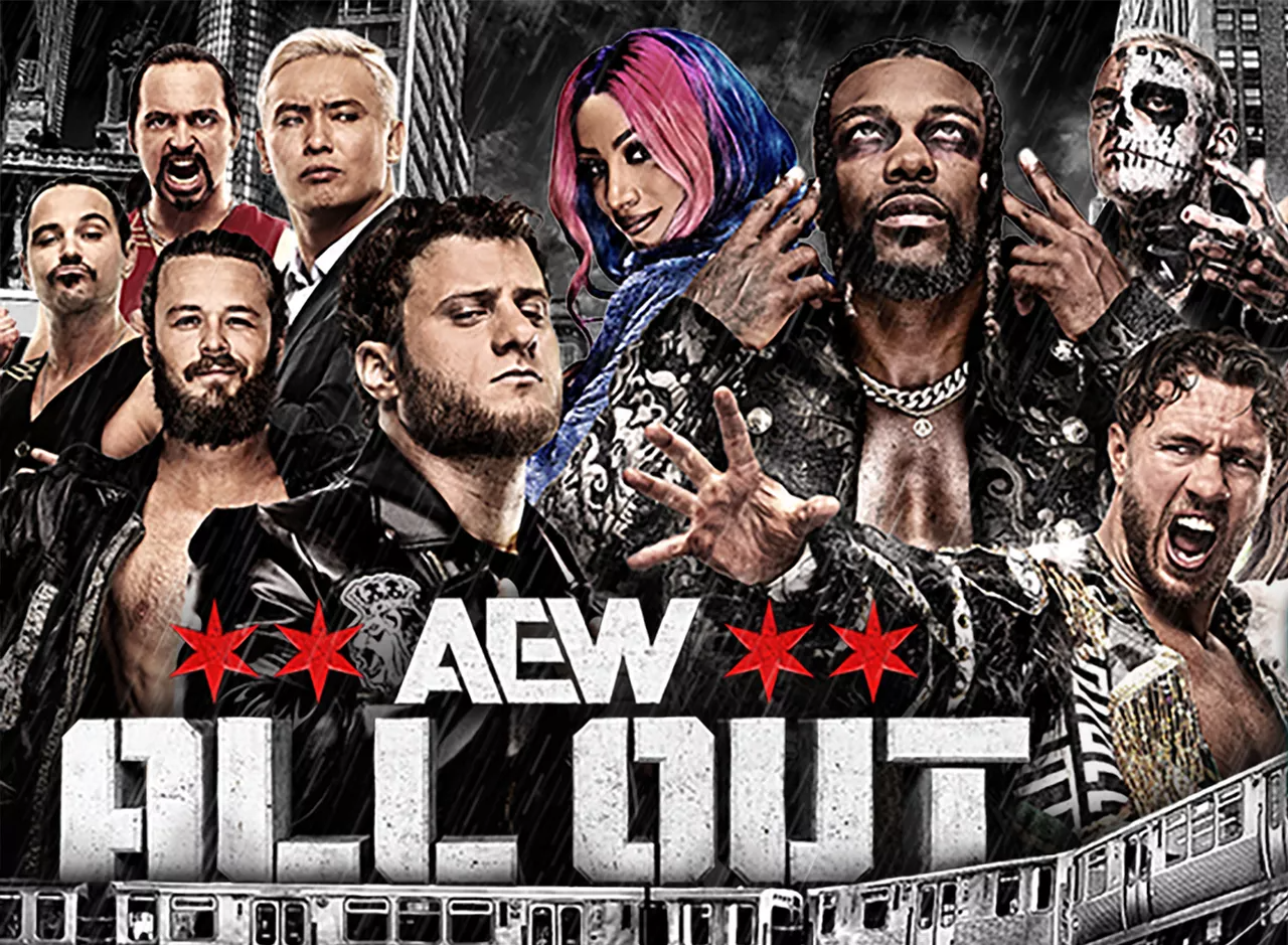 Promotional art for AEW All Out