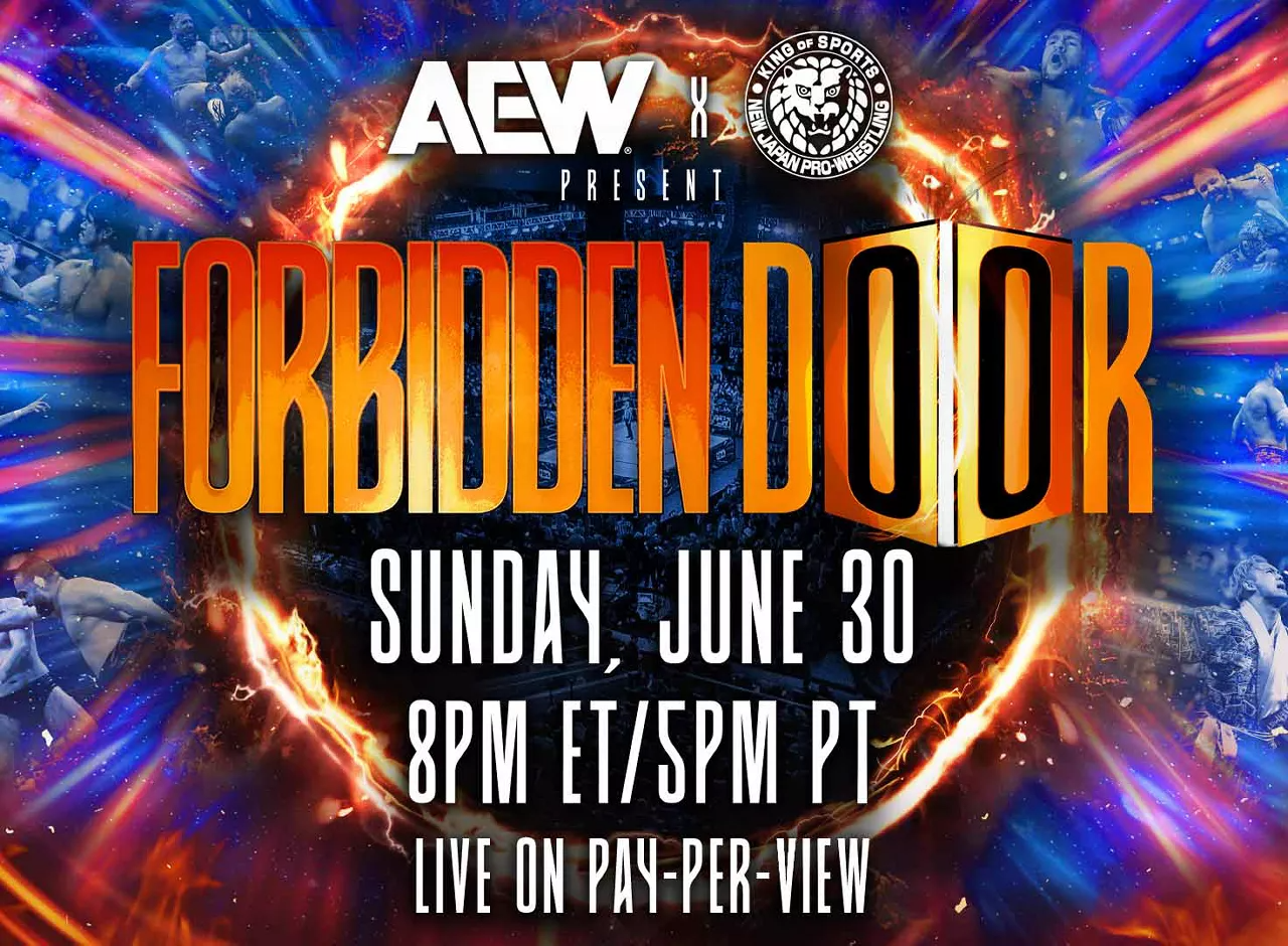 Promotional art for AEW Forbidden Door PPV